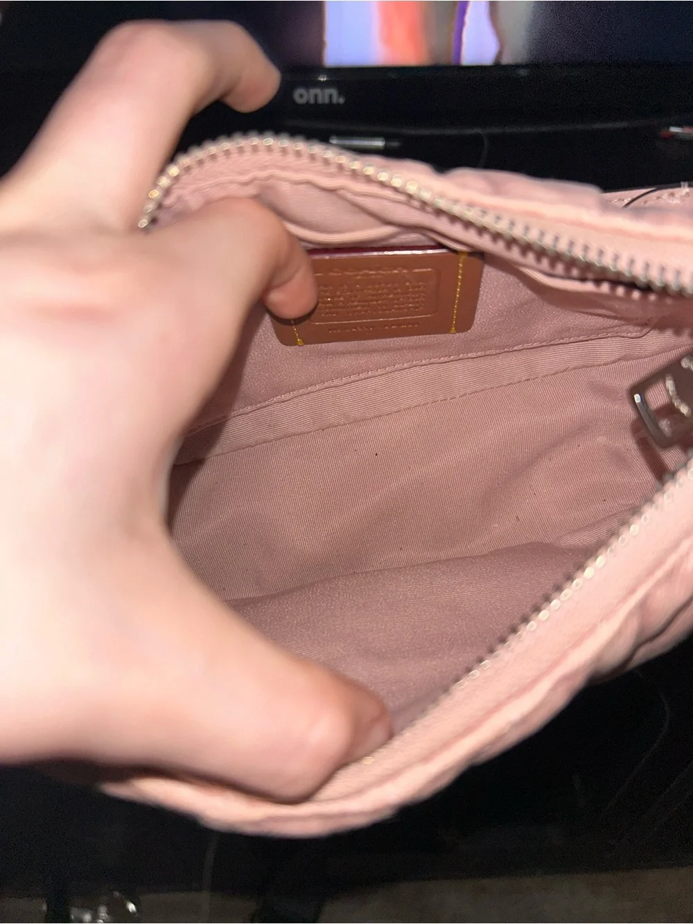 Coach Quilted Shoulder Bag in Dusty Rose